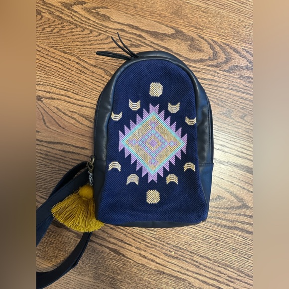 Nena & Co. Handbags - Nena & Co Womanhood Moon 🌙 Phases 1.0 Sling OOAK with Black Leather